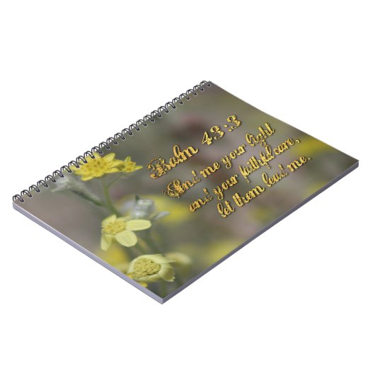 Psalm 43:3 Geel Notitieboek van wilde bloemen (Linkerzijde)