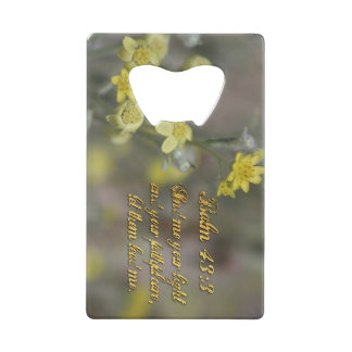 Psalm 43:3 Gele Wilde Bloemen Credit Card Fles O Creditkaart Flessenopener