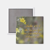 Psalm 43:3 Gele Wilde Bloemen Magneet (Voorkant / Achterkant)