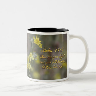 Psalm 43:3 Gele wilde bloemen Mok van tweetone kof