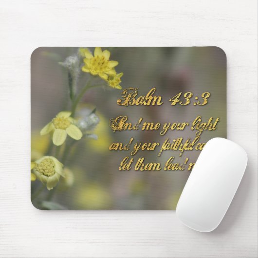 Psalm 43:3 Gele Wilde Bloemen Muismat (Met muis)