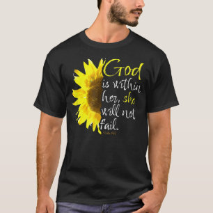 Psalm 465 God is binnen haar dat ze de zon niet za T-shirt