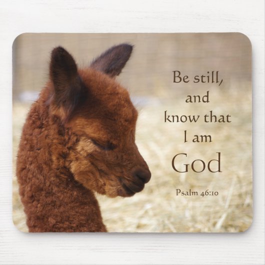 Psalm 46:10 Alpaca Mousepad Muismat (Voorkant)