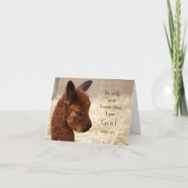 Psalm 46:10 Alpaca Note Card Kaart