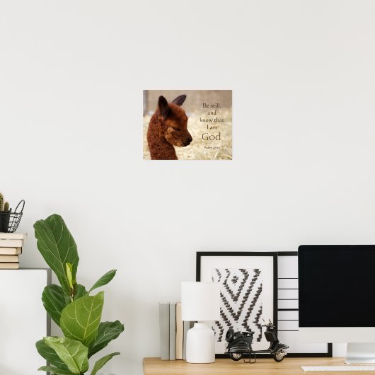 Psalm 46:10 Alpaca-Poster Poster (Thuiskantoor)