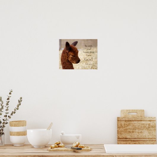 Psalm 46:10 Alpaca-Poster Poster (Keuken)