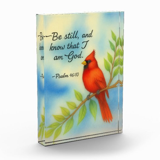 Psalm 46:10 Be Still Red Cardinal Scripture Nature Fotoblokken (Links)