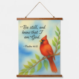 Psalm 46:10 Be Still Red Cardinal Scripture Nature Hangend Wandkleed