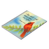 Psalm 46:10 Be Still Red Cardinal Scripture Nature Notitieboek (Linkerzijde)