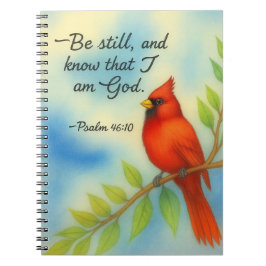 Psalm 46:10 Be Still Red Cardinal Scripture Nature Notitieboek