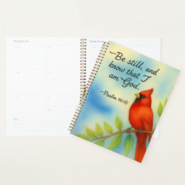 Psalm 46:10 Be Still Red Cardinal Scripture Nature Planner