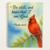 Psalm 46:10 Be Still Red Cardinal Scripture Nature Planner (Voorkant)