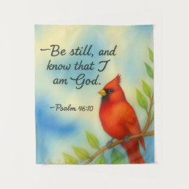 Psalm 46:10 Be Still Red Cardinal Scripture Nature Wandkleed