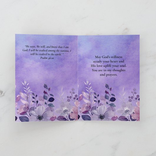 Psalm 46:10 Bible Verse Kaart (Binnen)