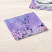 Psalm 46:10 Bible Verse Kartonnen Onderzetters (Schuin)