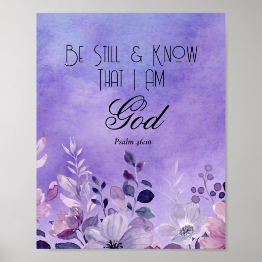 Psalm 46:10 Bible Verse Poster (Voorkant)