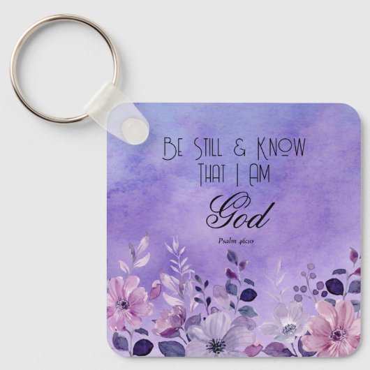 Psalm 46:10 Bible Verse Sleutelhanger (Voorkant)