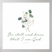 Psalm 46:10, bijbeldruk, nog steeds poster (Voorkant)