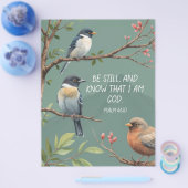 Psalm 46:10 Bijbeltekst afbeelding Flyer (Enkel)