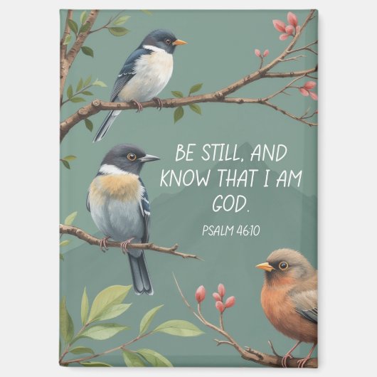 Psalm 46:10 Bijbelvers Afbeelding Magneet (Voorkant)