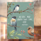 Psalm 46:10 Bijbelvers Afbeelding Raamsticker (Vel 2)