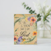 Psalm 46:10 Bijbelvers Briefkaart (Staand voorkant)