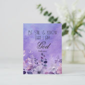 Psalm 46:10 Bijbelvers Briefkaart (Staand voorkant)