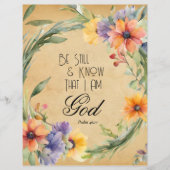 Psalm 46:10 Bijbelvers Flyer (Voorkant)