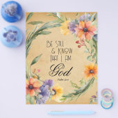 Psalm 46:10 Bijbelvers Flyer (Enkel)