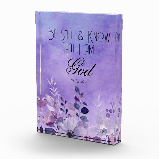 Psalm 46:10 Bijbelvers Fotoblokken (Rechts)