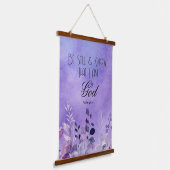 Psalm 46:10 Bijbelvers Hangend Wandkleed (Gebogen)
