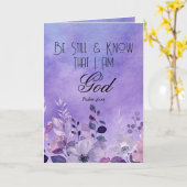 Psalm 46:10 Bijbelvers Kaart (Gele Bloem)