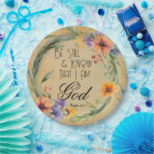 Psalm 46:10 Bijbelvers Papieren Bordje (Feest)