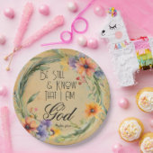 Psalm 46:10 Bijbelvers Papieren Bordje (Feest)