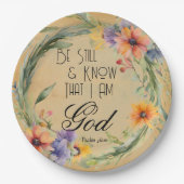 Psalm 46:10 Bijbelvers Papieren Bordje (Voorkant)