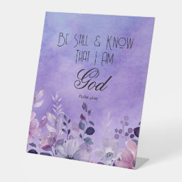 Psalm 46:10 Bijbelvers Reclamebord Met Voetstuk