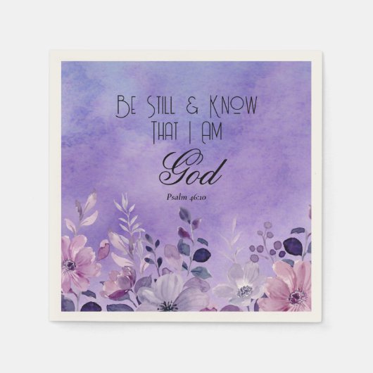 Psalm 46:10 Bijbelvers Servet (Voorkant)