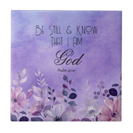Psalm 46:10 Bijbelvers Tegeltje