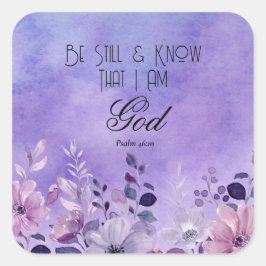 Psalm 46:10 Bijbelvers Vierkante Sticker