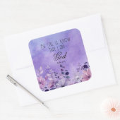 Psalm 46:10 Bijbelvers Vierkante Sticker (Envelop)