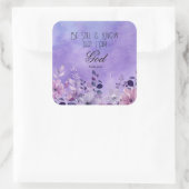 Psalm 46:10 Bijbelvers Vierkante Sticker (Tas)