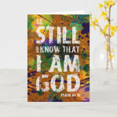 Psalm 46:10 Bijbelvers Wenskaart Kaart (Gele Bloem)