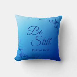 Psalm 46:10 Blauw Kussen