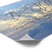 Psalm 46 10, blijf Zonneopkomst door Wolk Poster (Hoek)