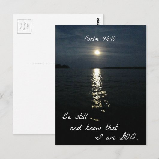 Psalm 46:10 briefkaart (Voorkant / Achterkant)