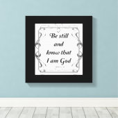 PSALM 46-10 CANVAS AFDRUK (Insitu (Houten vloer))