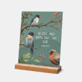 Psalm 46:10 Christelijk Bijbelvers Afbeelding Acryl Bord (Hoek)