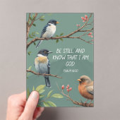 Psalm 46:10 Christelijk Bijbelvers Afbeelding Acryl Uitnodigingen (Insitu (Draagbaar))