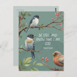 Psalm 46:10 Christelijk Bijbelvers Afbeelding Briefkaart