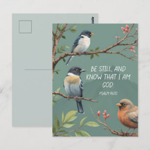 Psalm 46:10 Christelijk Bijbelvers Afbeelding Briefkaart
